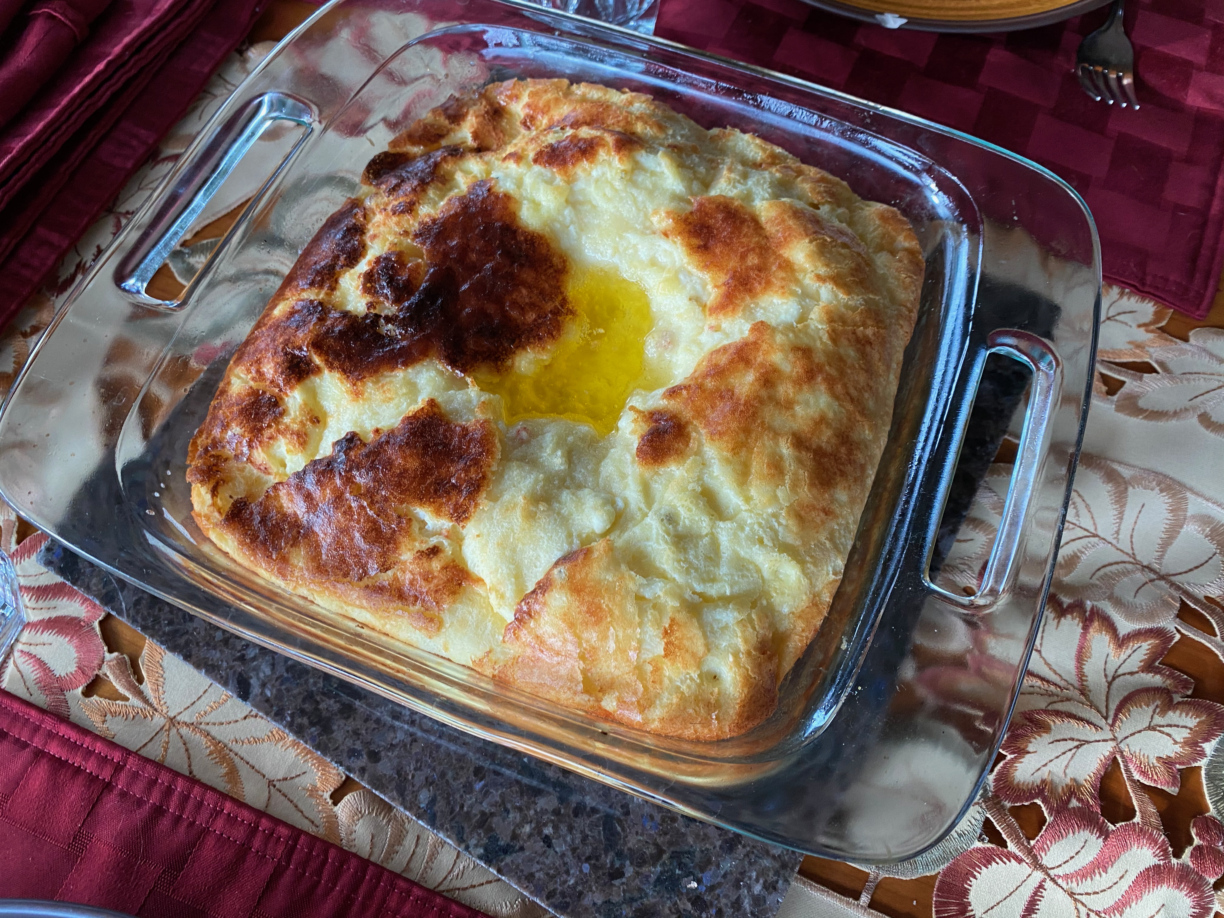 Three Cheeses Soufflé
