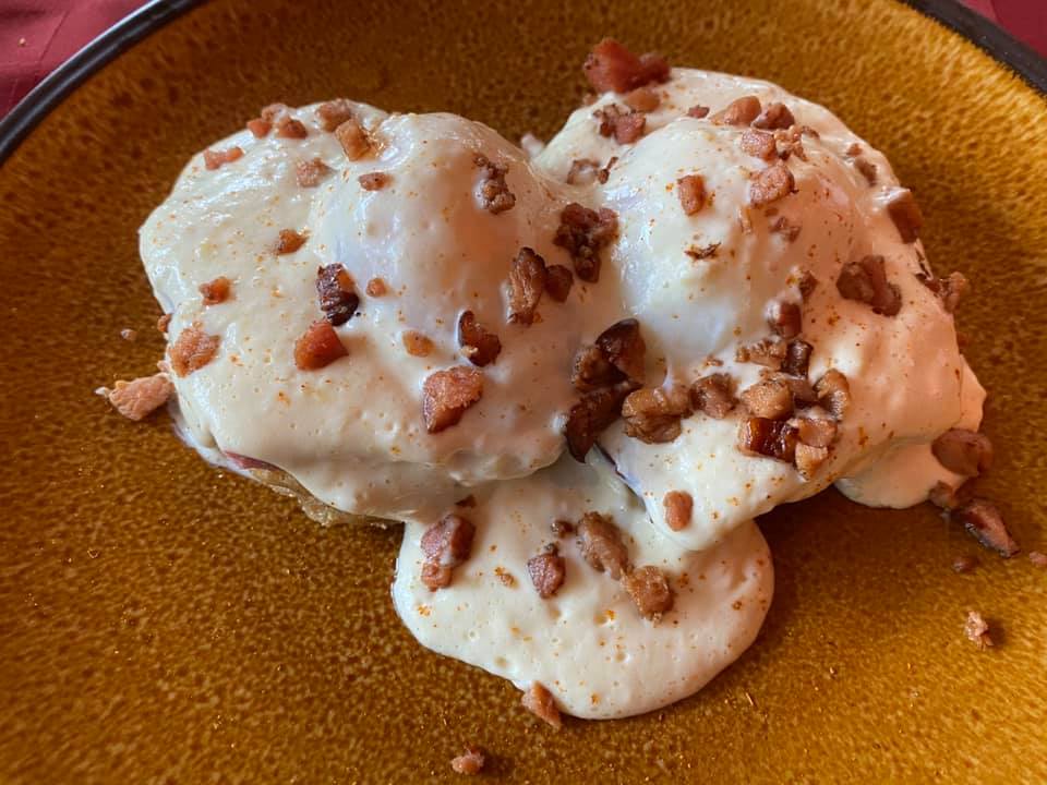 Today’s Eggs Benedict Scratch-made English muffins…