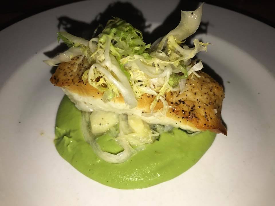 Third course: a version of fish and chips