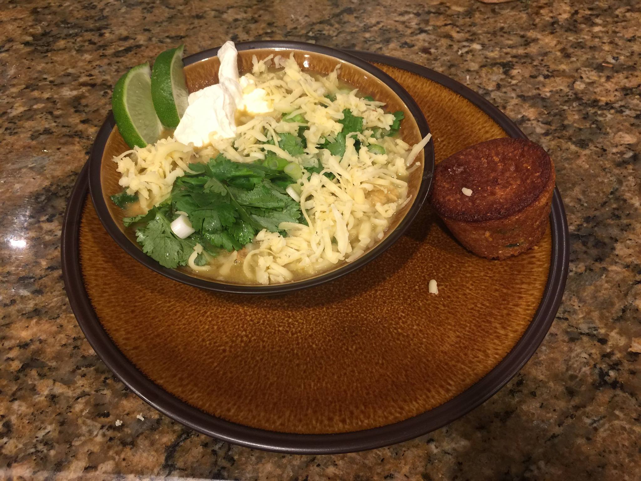 Turkey leftovers. A white chili…